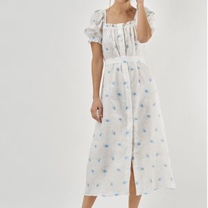 SLEEPER Bridget Dress Linum XS